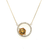 Citrine Circle Pendant